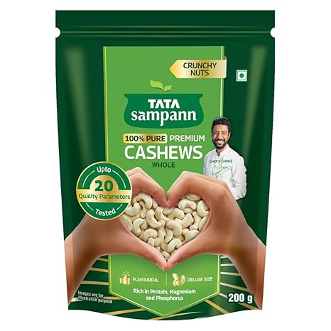 Tata Sampann Pure Cashews Whole, Kaju